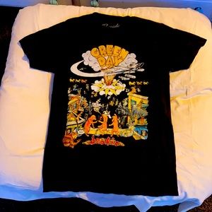 Green Day Dookie Album Women Black Vintage Short Sleeve Tee